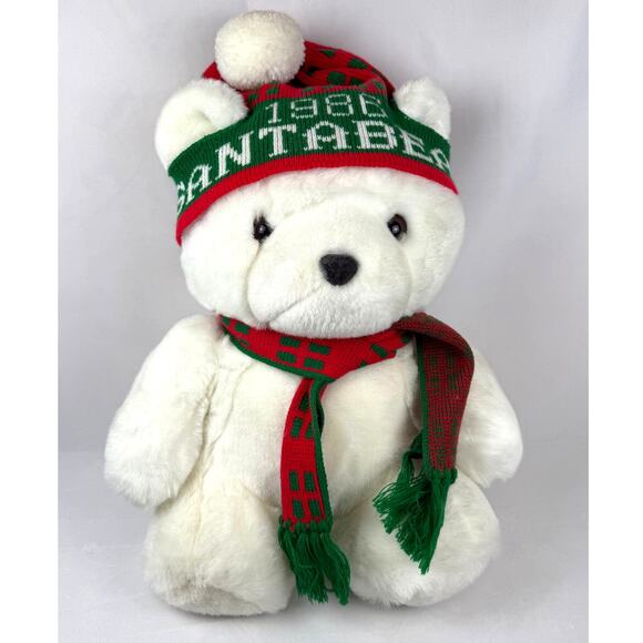 Vintage Dayton Hudson 1986 Santa Bear W/Hat & Scarf - Picture 1 of 4